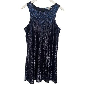Cecico Blue Sequin Sleeveless Dress Medium